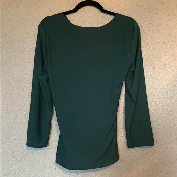 Silky dark green blouse - Picture 2 of 2